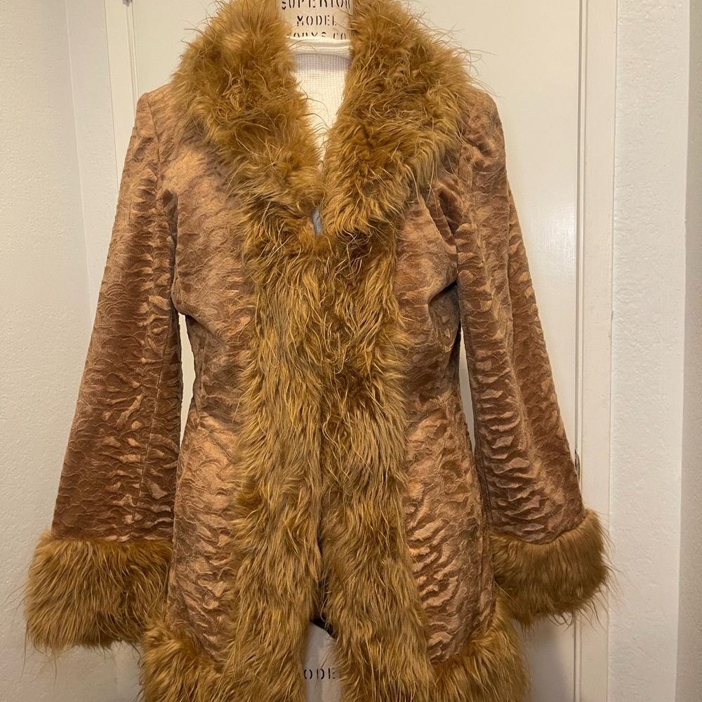 Giacca Tan Faux Fur Teddy Jacket y2k pennylane